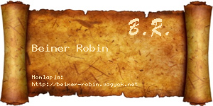 Beiner Robin névjegykártya